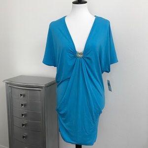 NWT TRINA TURK TURQUOISE TUNIC
